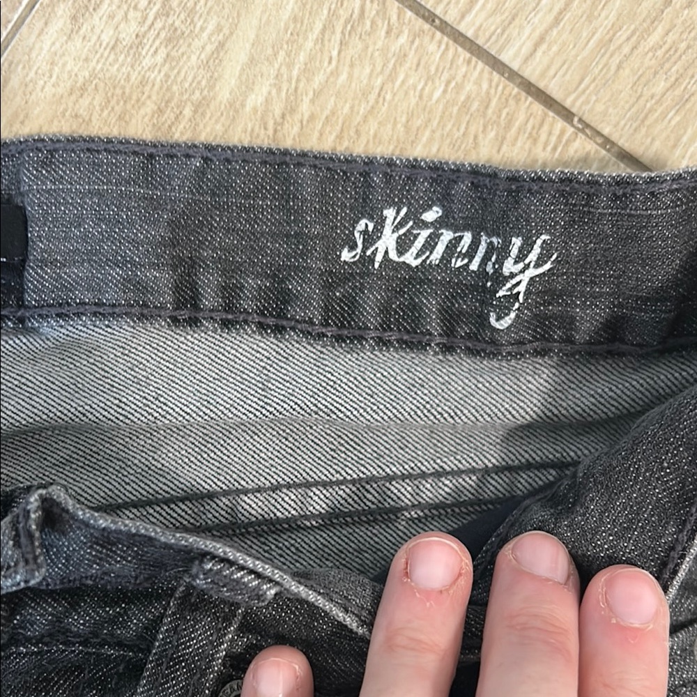 Calvin Klein Dark Gray Skinny Jeans Sleek Fit Sz 6 - Picture 3 of 9